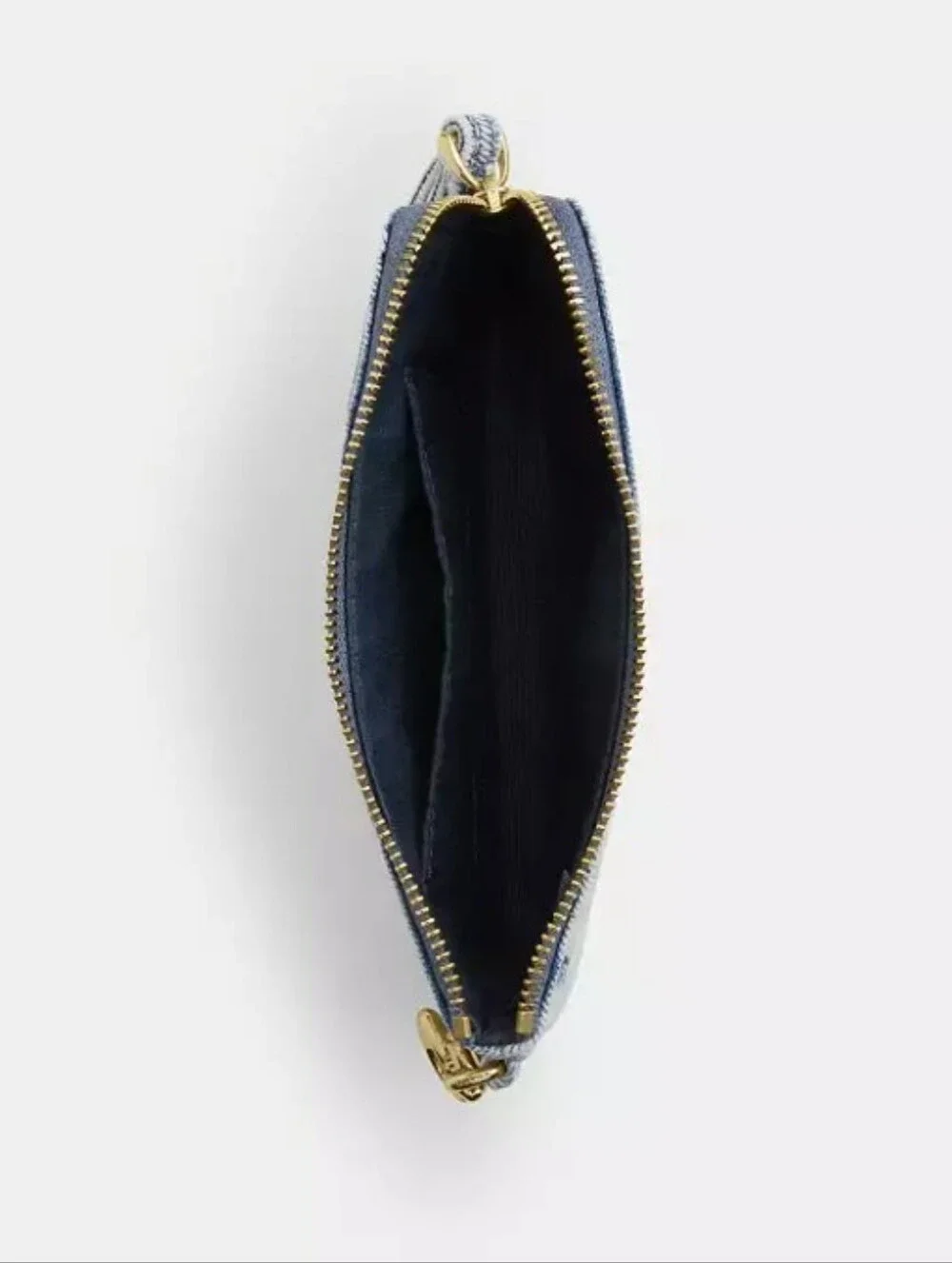 Coach-Corner L-Zip Wristlet And Cherry 🍒 Charm (Loved Denim 💙🩵) - Picture 3 of 8